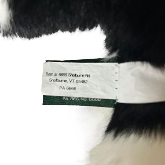 Vermont Teddy Bear Flat Cow Print Teddy Bear 13" Hand Made USA Authentic - Picture 6 of 7